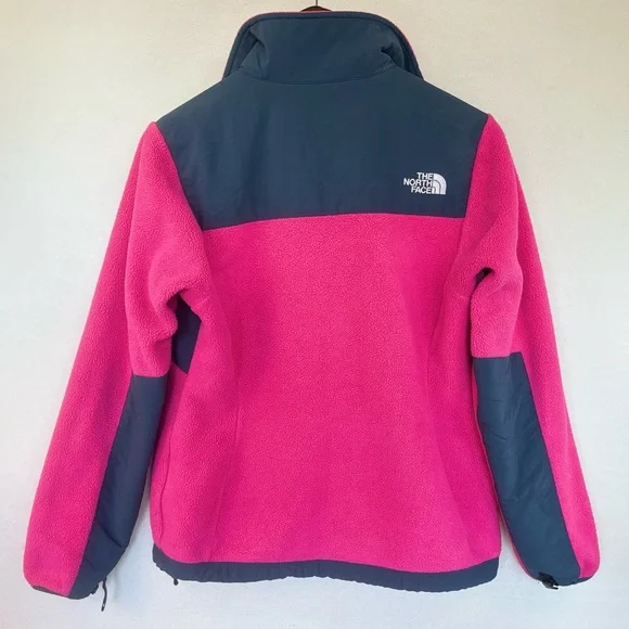 THE NORTH FACE Denali Polartec Pink BlackFleece Full Zip‎ Coat Jacket Small - Picture 7 of 16